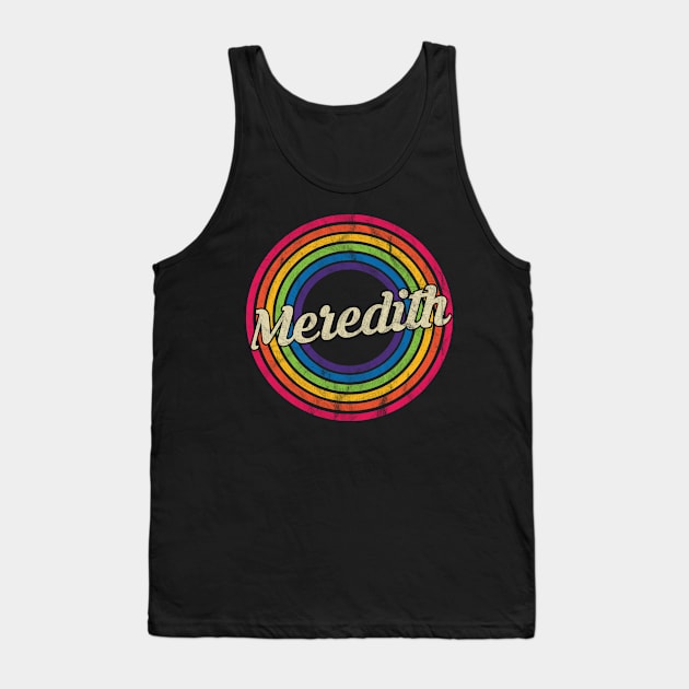 Meredith - Retro Rainbow Faded-Style Tank Top by MaydenArt